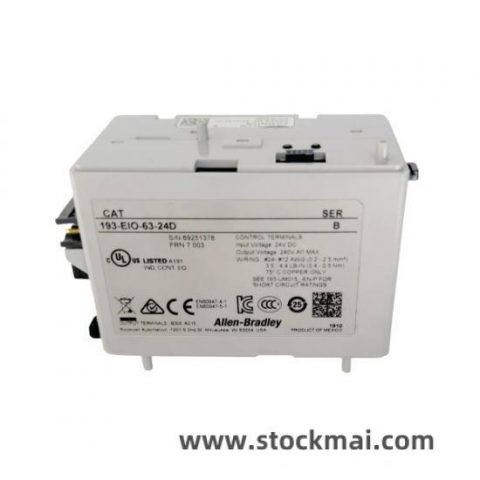 Emerson 193-EIO-63-24D 193EIO6324D I/O Overload Control Module Relay